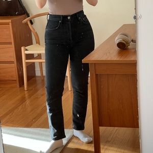 AGOLDE Riley Jeans in Size 23 Black Wash